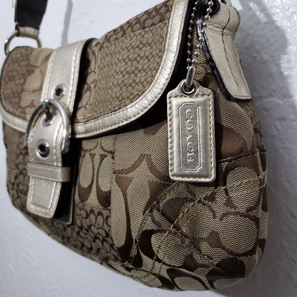 Coach Handbags - Coach Signature Patchwork shoulder hobo purse